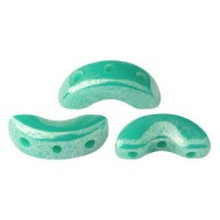 Arcos par Puca® beads Opaque green turquoise luster 63130/14400